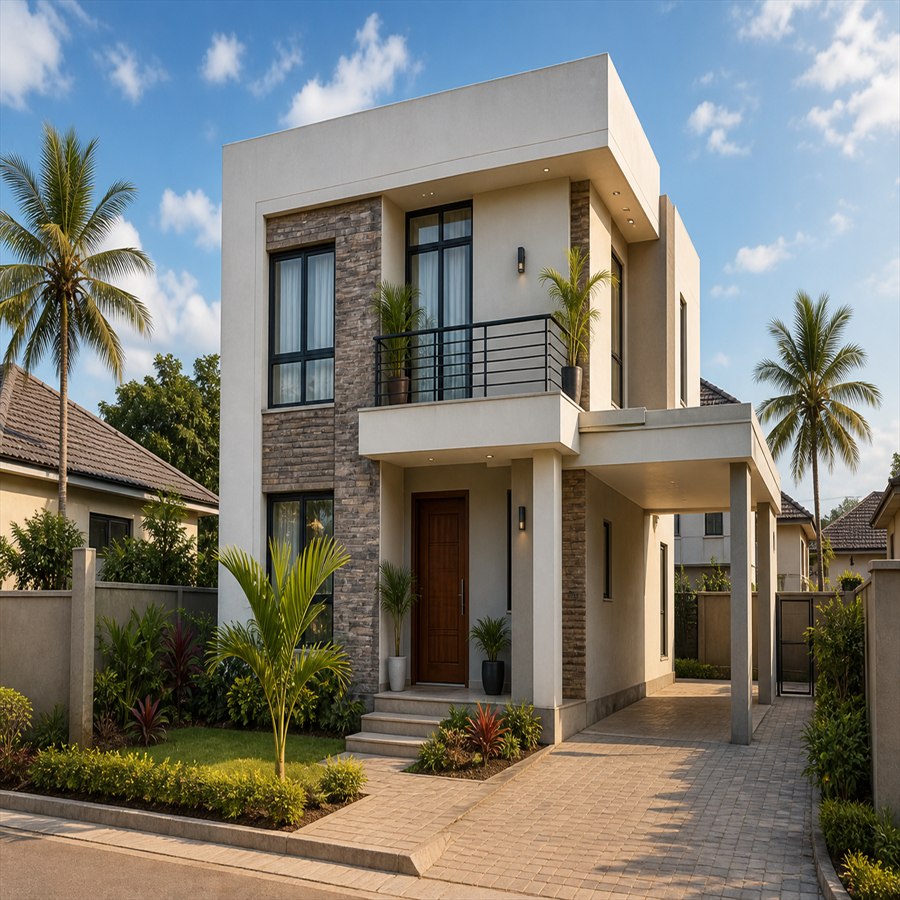 Modern flat-roof home in Dar es Salaam